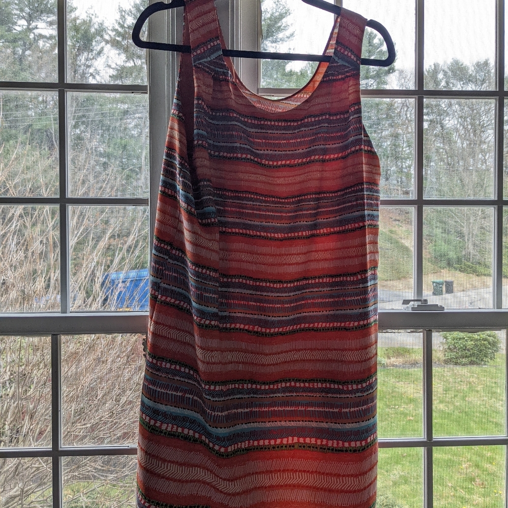 Orange tank shift dress size 6